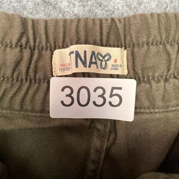 Aritzia TNA Joggers Womens 4 Green Smocked Pants Drawstrings Athleisure - Picture 11 of 16